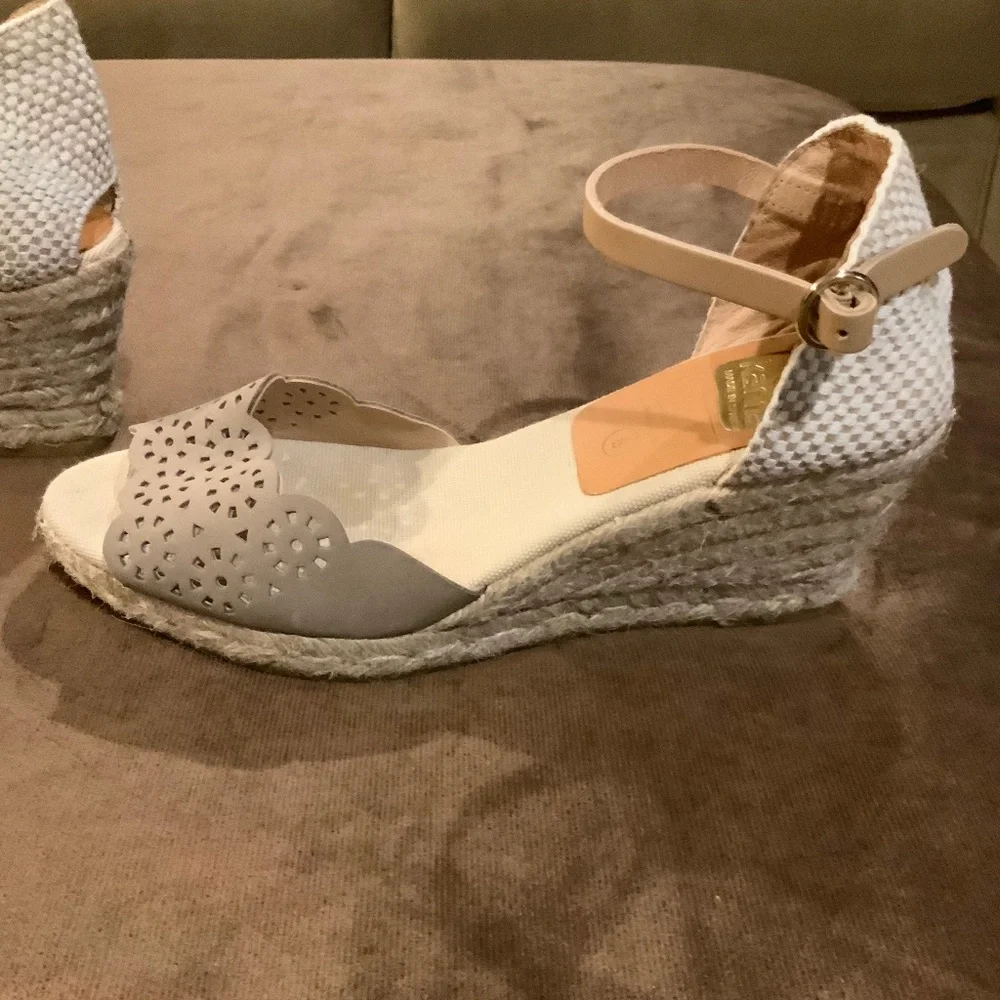 Kana Espadrille Platform Tan 8 Coastal Cottagecore Preppy Classic Coquette